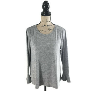 Gap Small Shirt Gray Bell Long Sleeve Round Neck